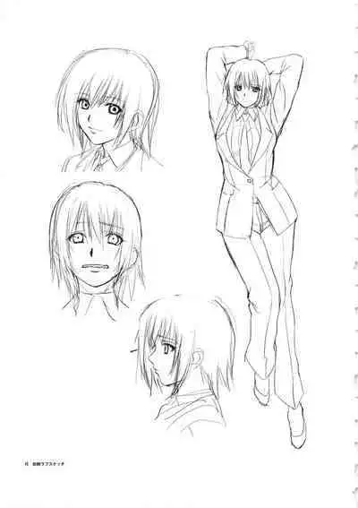 Hanachirasu - Initial Sketches and Unprocessed Illustrations - Selection